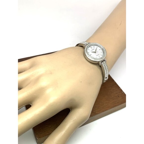 Citizen Women's Watch EM0860-51D Eco Drive Mother of Pearl Dial Silver Steel - Picture 5 of 14